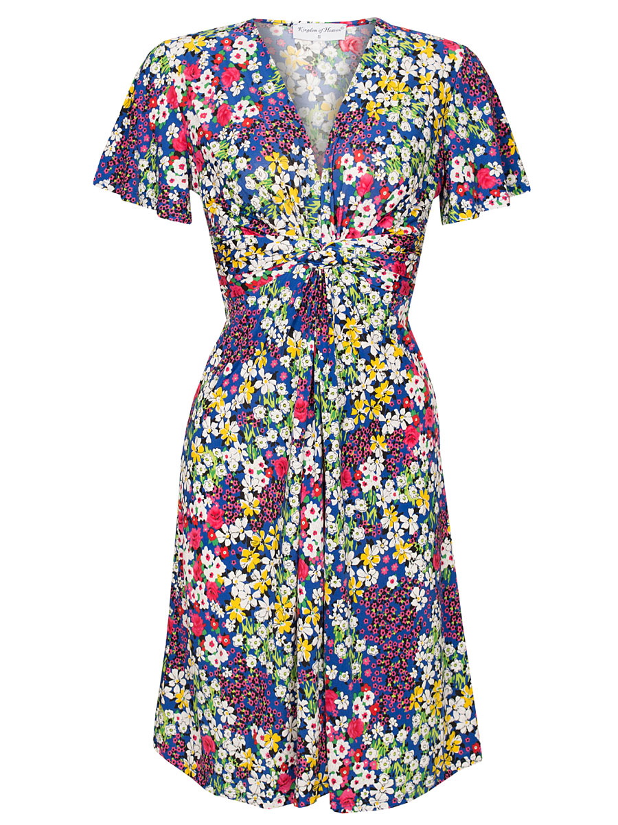 F01201240 Jurk Felicia Blauw