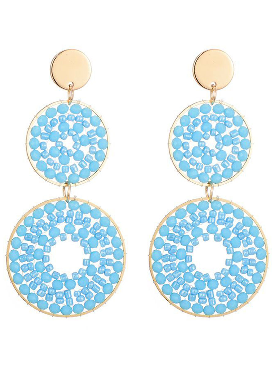 Oorbellen Rondjes Lichtblauw