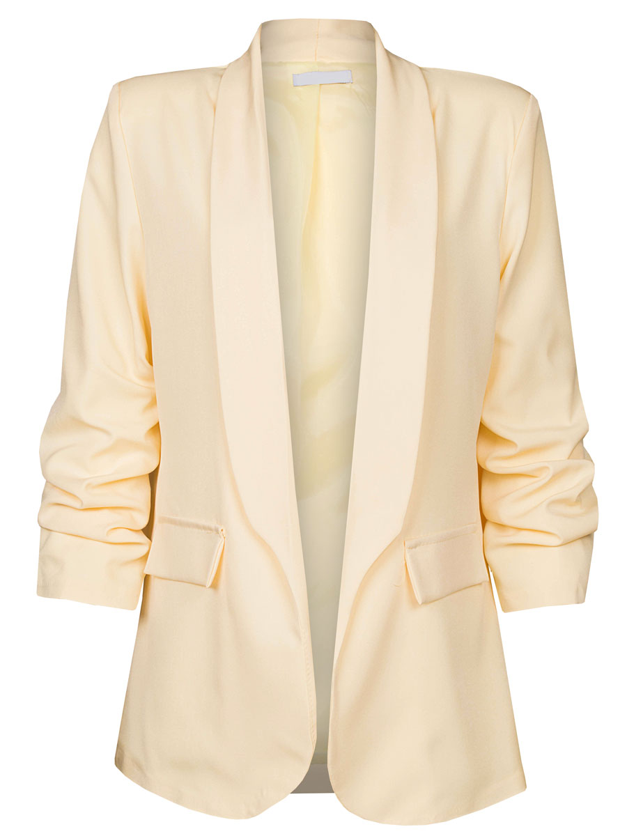 Blazer Gesmokte Mouw Geel