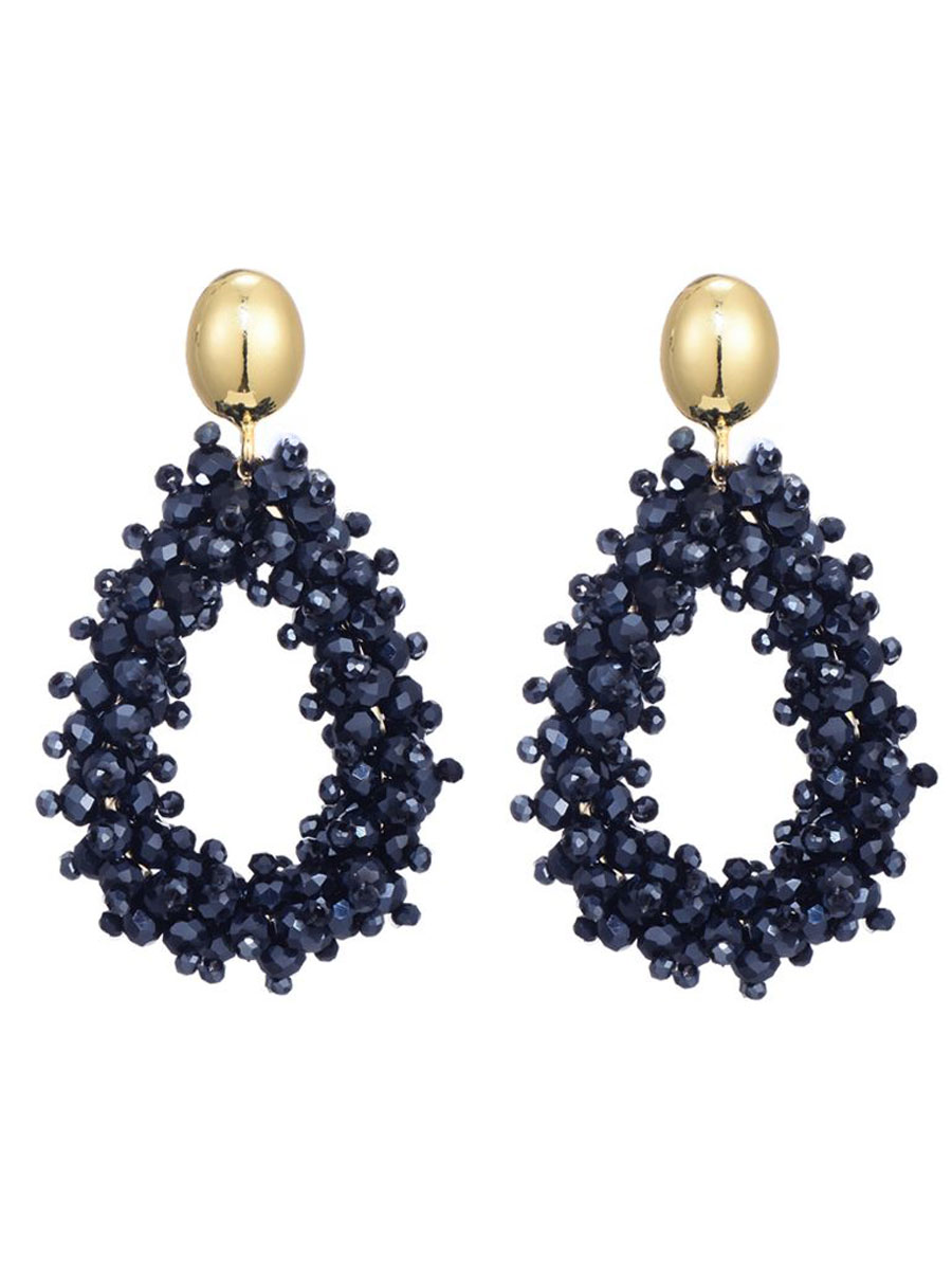 Oorbellen Kraaltjes Donkerblauw