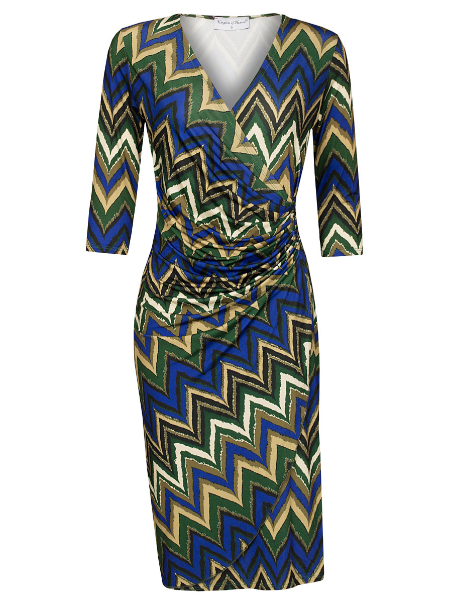 F011034700 Jurk Dolores Blauw