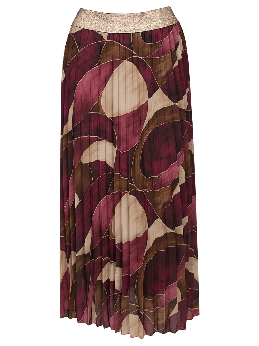 Rok Plissé Nicole Bordeaux