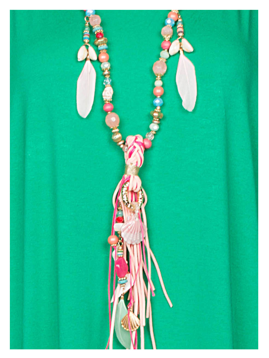Halsketting Bohemian Gekleurd