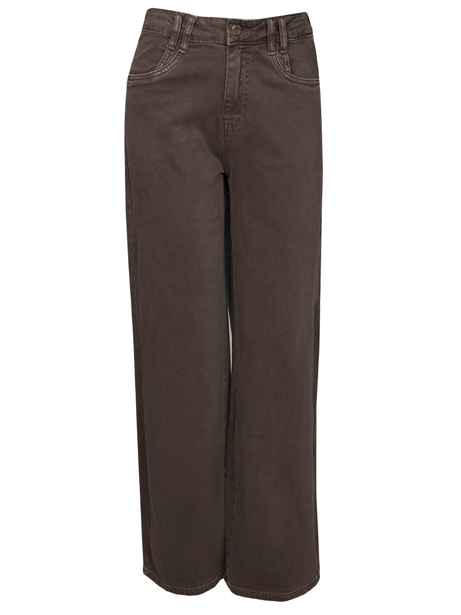 Jeans Wide Leg Bruin