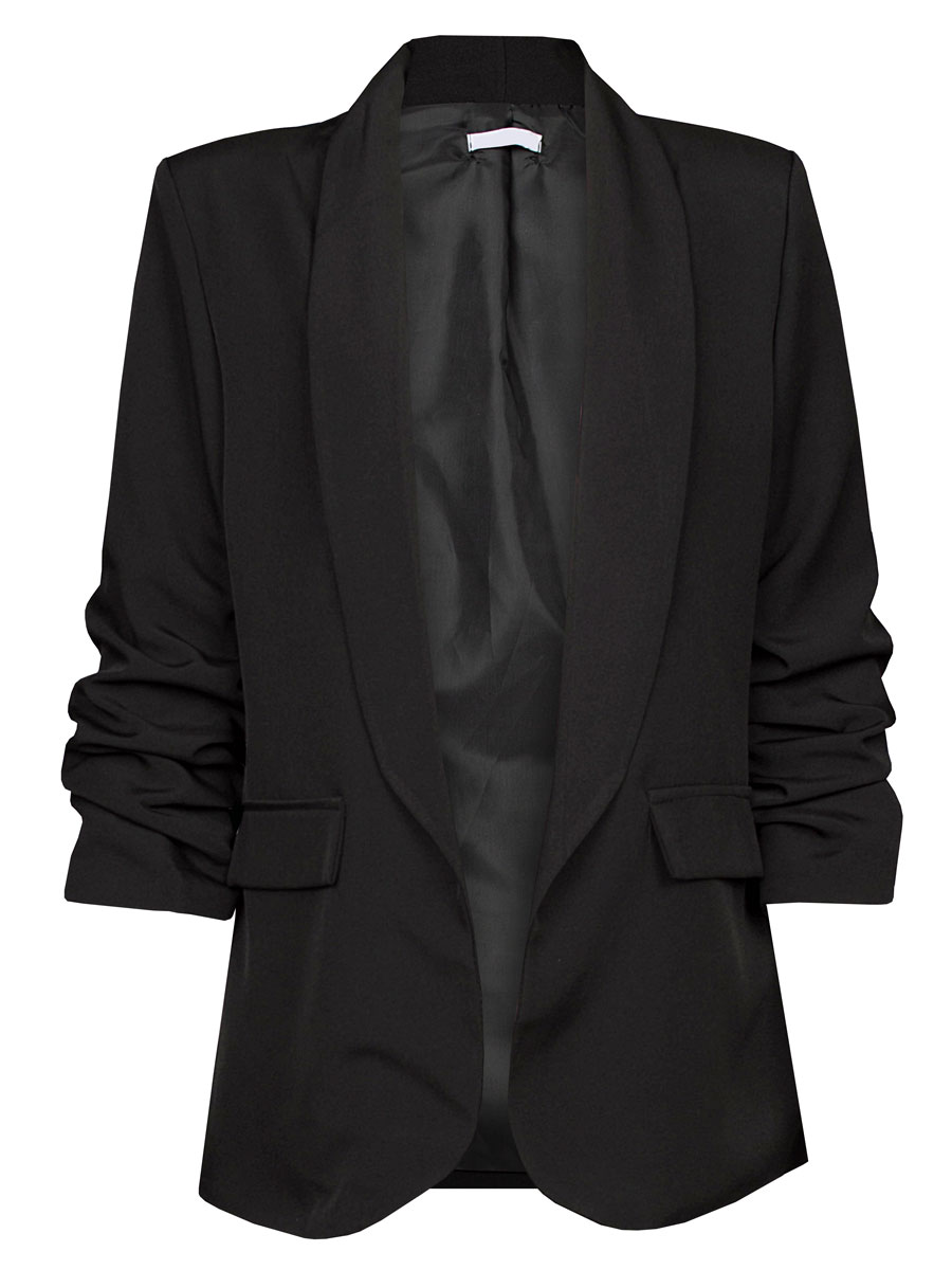 Blazer Gesmokte Mouw Zwart