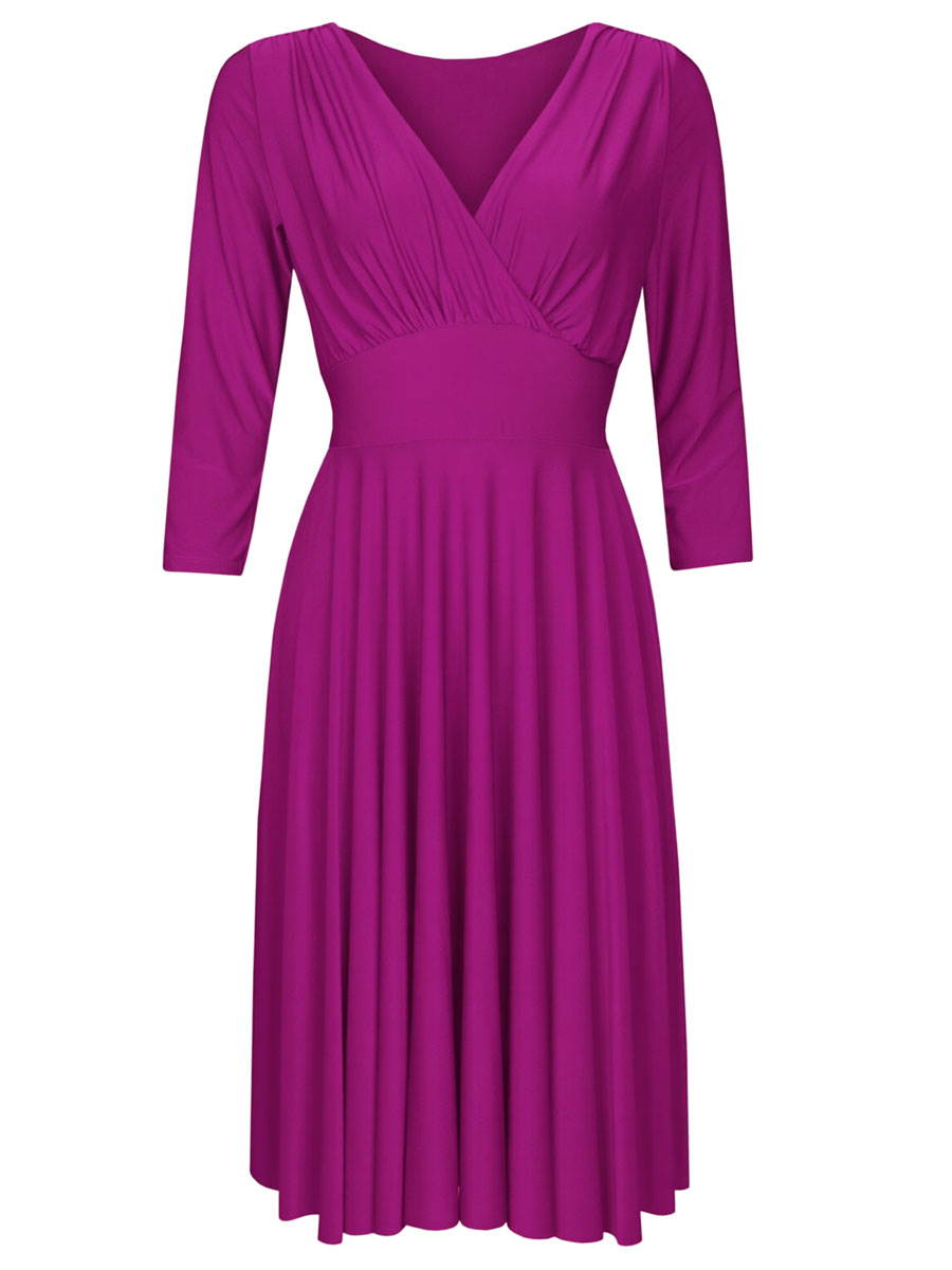 Jurk Marilyn Aubergine