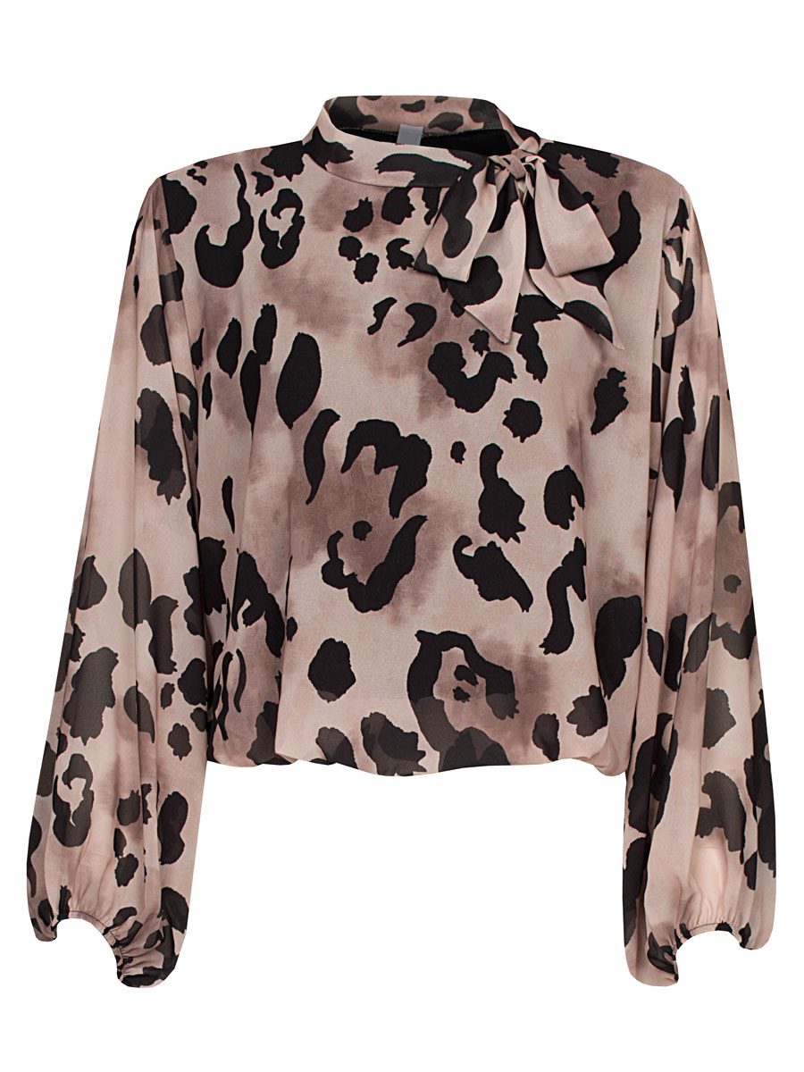 Top Blouson Strik Selina Beige