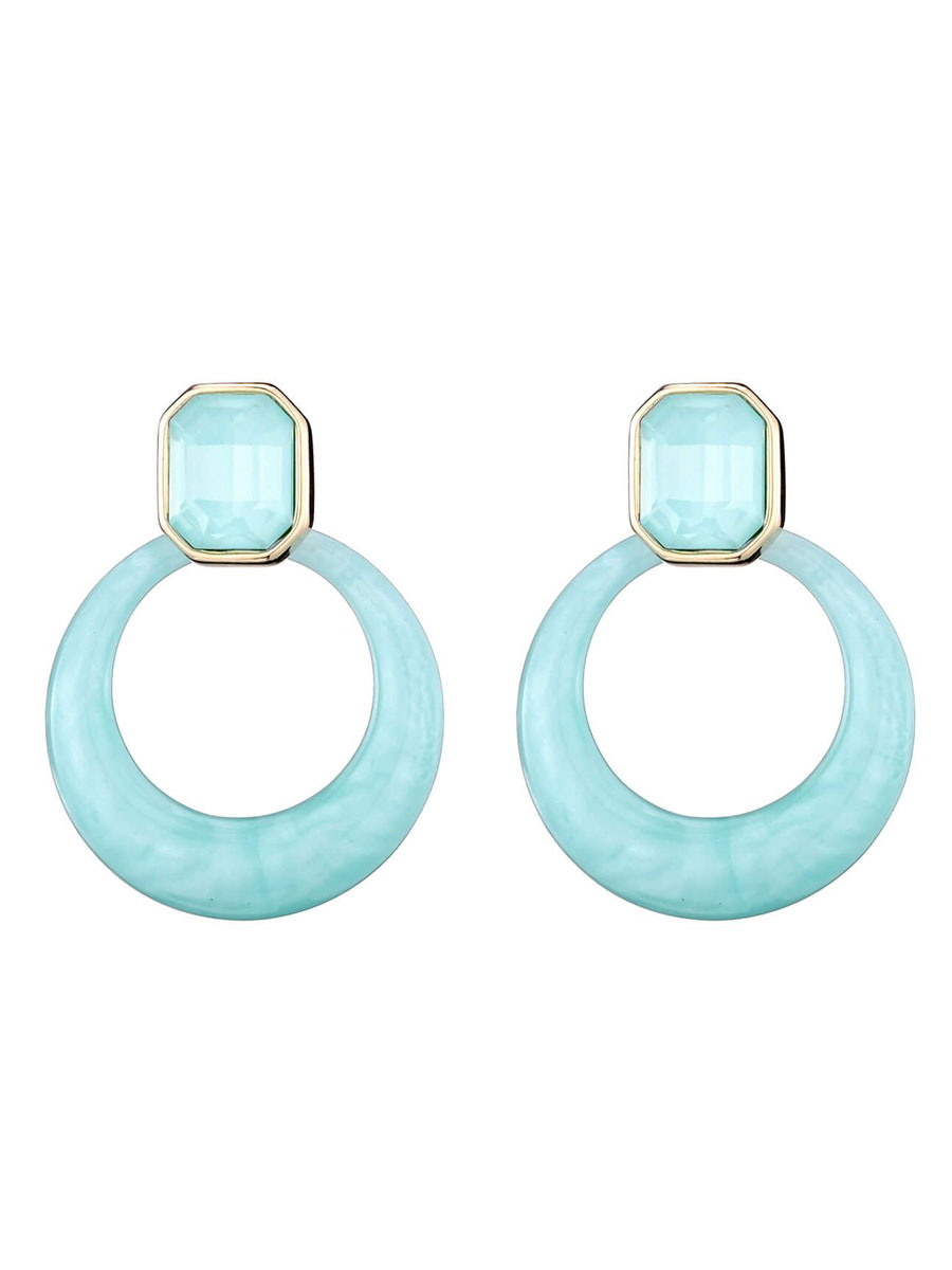 Oorbellen Resin Mint