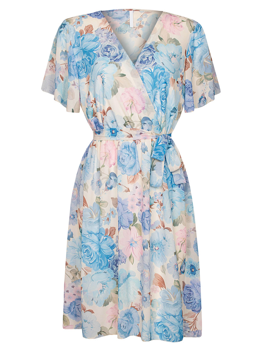 Jurk Abigail Bloemen Blauw