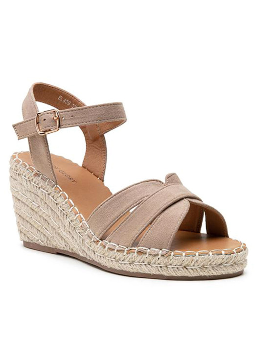 Sandalen Wedge Taupe