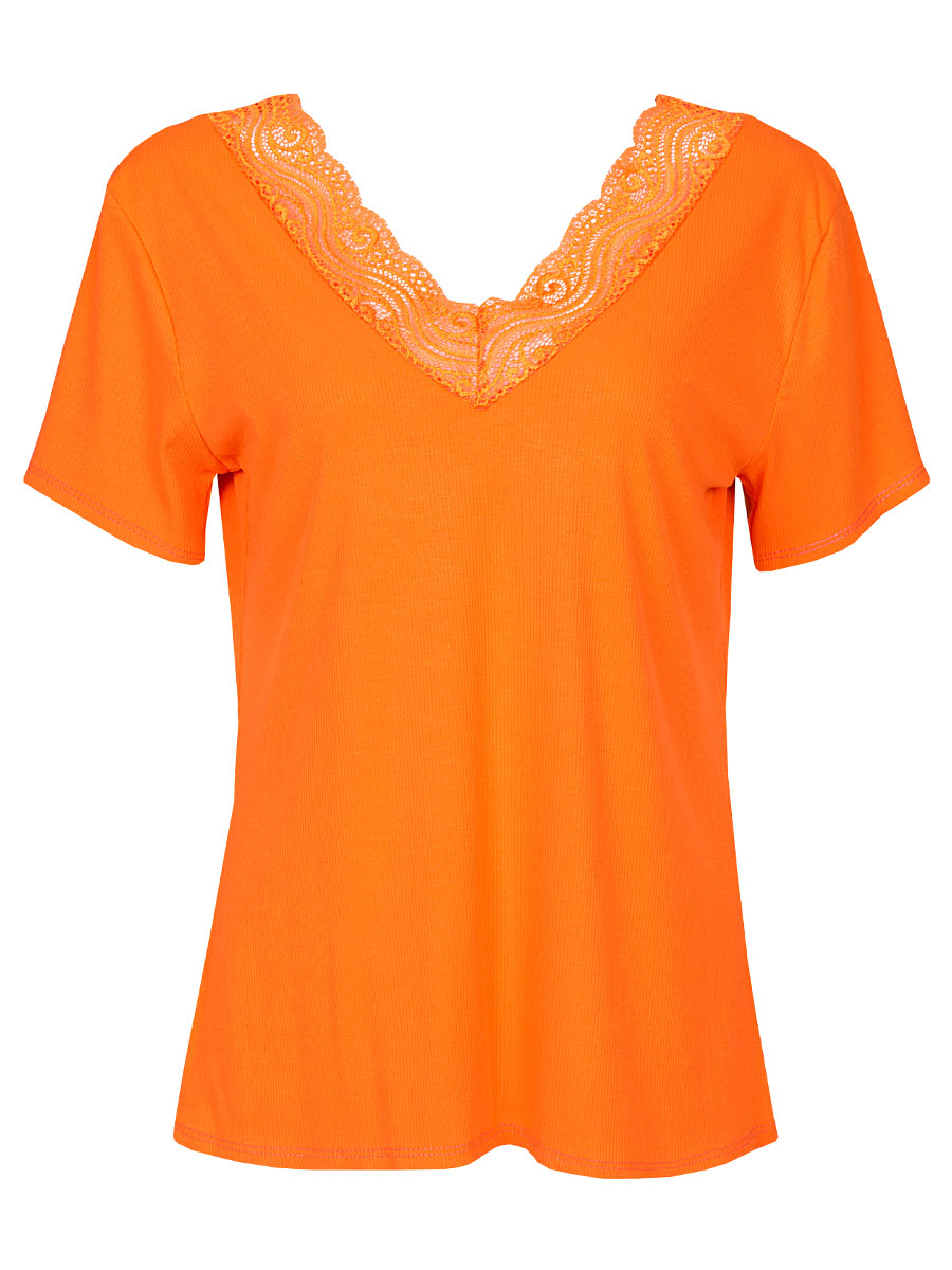 Nevelig Geestig Sinds Shirt Kant Oranje | Fashionize.nl